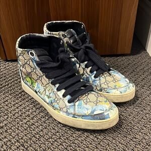 Gucci GG Supreme High 'Blooms Print - Blue'